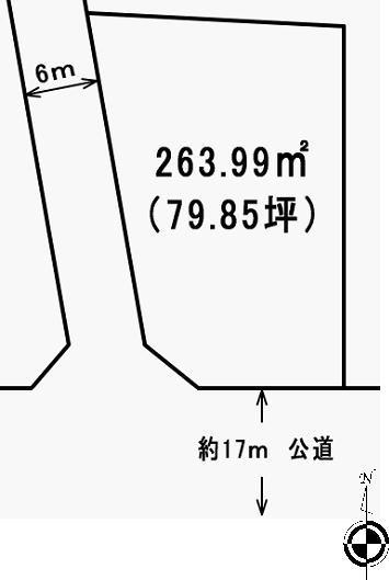 Compartment figure. Land price 12 million yen, Land area 263.99 sq m