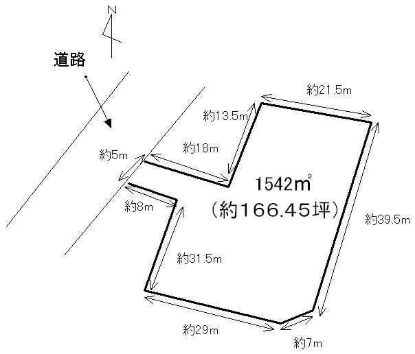 Compartment figure. Land price 19 million yen, Land area 1,542 sq m
