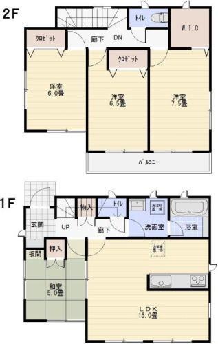 Floor plan. (Building 2), Price 16.8 million yen, 4LDK+S, Land area 225.01 sq m , Building area 94.56 sq m