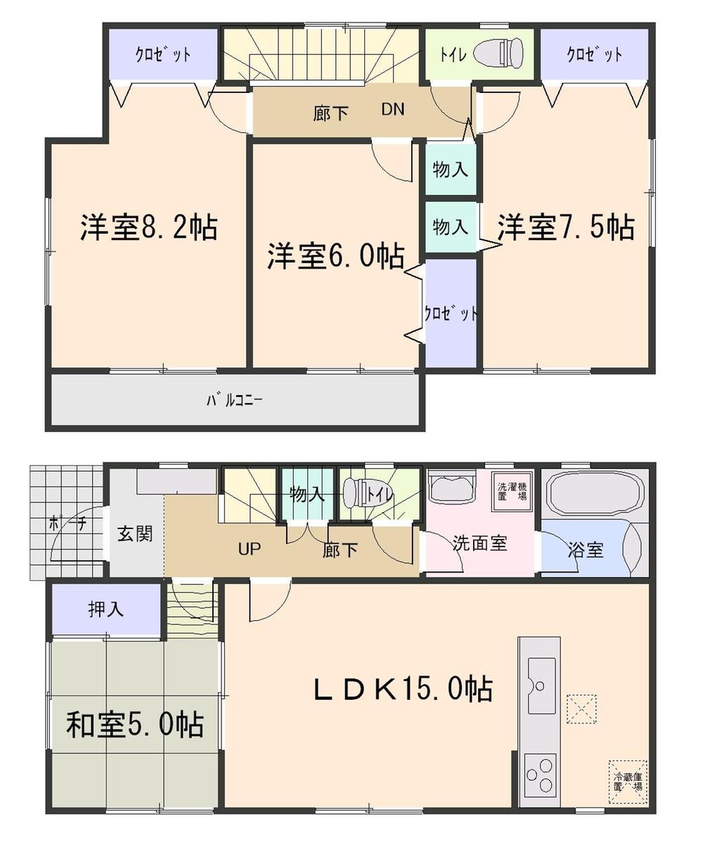 Floor plan. (1 Building), Price 17.8 million yen, 4LDK, Land area 221.89 sq m , Building area 98.01 sq m