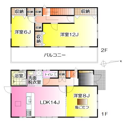 Floor plan. 15.8 million yen, 3LDK, Land area 207.42 sq m , Building area 99.36 sq m floor plan: 910 module
