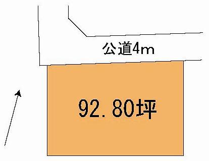 Compartment figure. Land price 3.8 million yen, Land area 306.78 sq m
