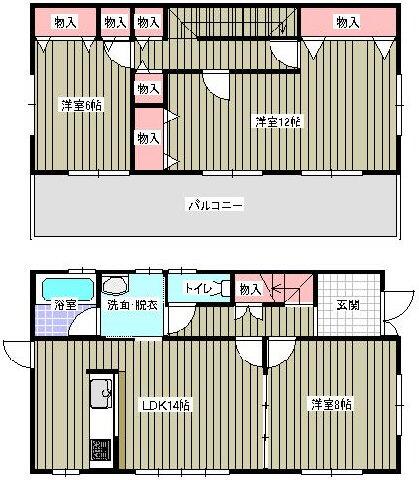 Floor plan. 15.8 million yen, 3LDK, Land area 207.42 sq m , Building area 99.36 sq m
