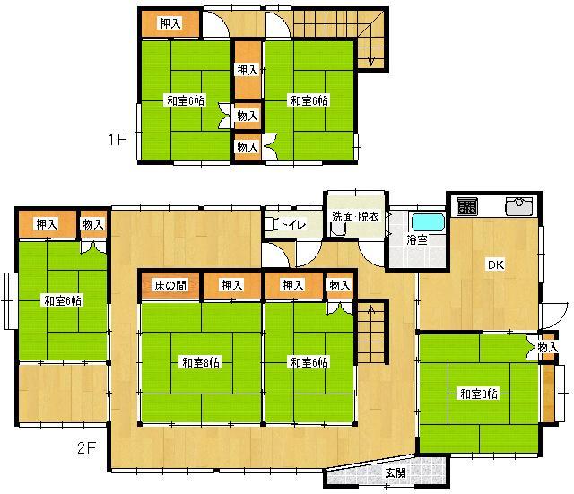 Floor plan. 5.8 million yen, 7DK, Land area 470.43 sq m , Building area 149.4 sq m