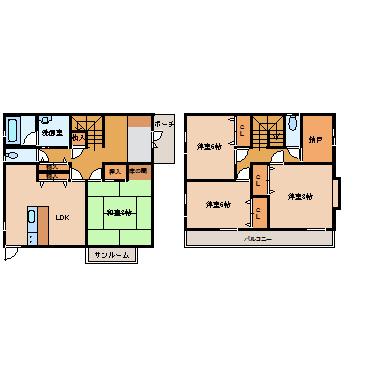 Floor plan. 18 million yen, 4LDK + S (storeroom), Land area 212.67 sq m , Building area 111.79 sq m