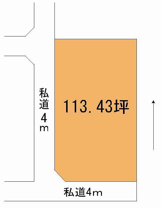 Compartment figure. Land price 3.4 million yen, Land area 375 sq m