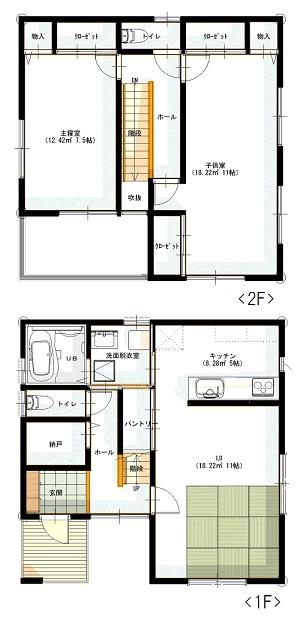 Floor plan. 20,150,000 yen, 2LDK, Land area 192.27 sq m , Building area 91.91 sq m