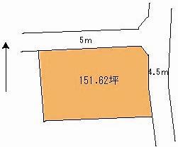 Compartment figure. Land price 3.98 million yen, Land area 501.23 sq m