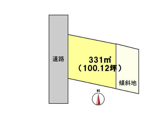Compartment figure. Land price 9 million yen, Land area 331 sq m