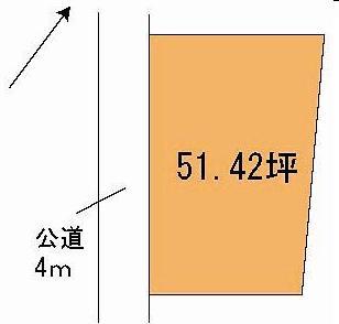 Compartment figure. Land price 2 million yen, Land area 170 sq m