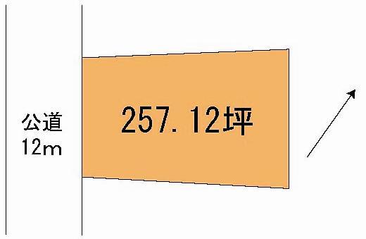 Compartment figure. Land price 11 million yen, Land area 850 sq m