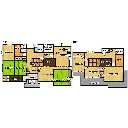 Floor plan. 32,500,000 yen, 6LDK + 2S (storeroom), Land area 563.51 sq m , Building area 209.91 sq m