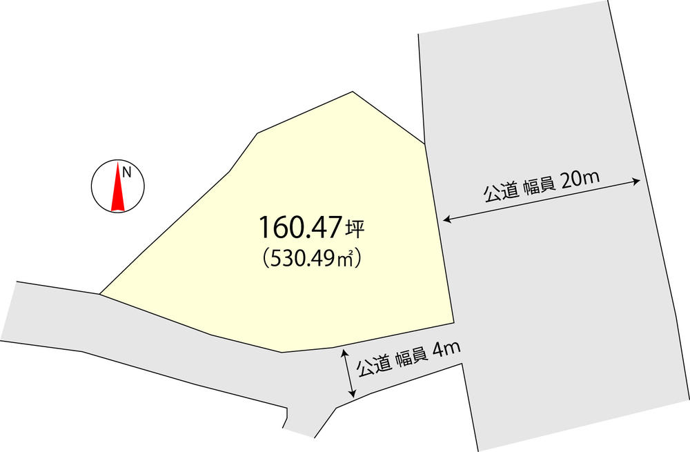 Compartment figure. Land price 4.6 million yen, Land area 530.49 sq m