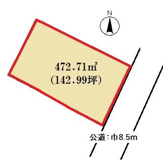 Compartment figure. Land price 10 million yen, Land area 472.71 sq m