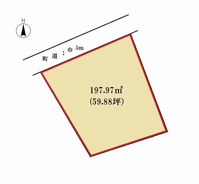 Compartment figure. Land price 6 million yen, Land area 197.97 sq m