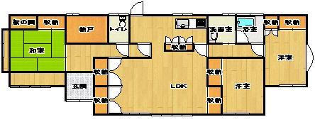 Floor plan. 13.5 million yen, 3LDK + S (storeroom), Land area 396.65 sq m , Building area 109.72 sq m