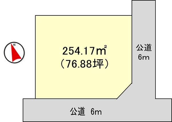Compartment figure. Land price 7.7 million yen, Land area 254.17 sq m