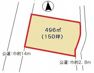 Compartment figure. Land price 8.25 million yen, Land area 496 sq m