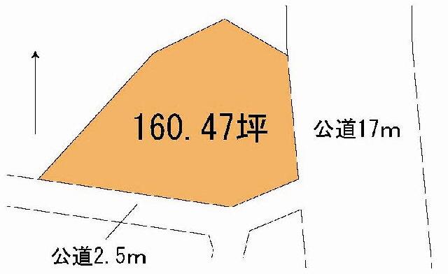 Compartment figure. Land price 4.5 million yen, Land area 530.49 sq m