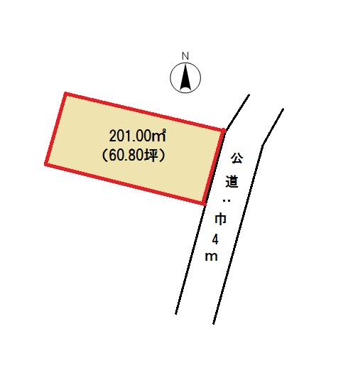 Compartment figure. Land price 4.2 million yen, Land area 201 sq m