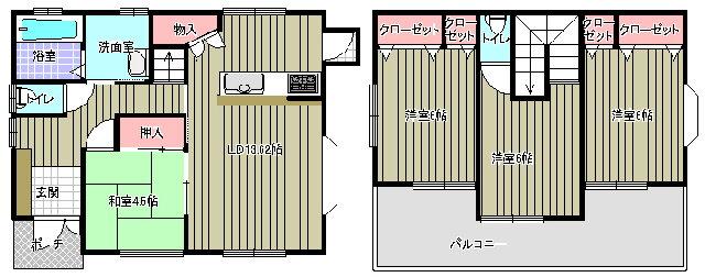 Floor plan. 19,800,000 yen, 3LDK, Land area 239.77 sq m , Building area 90.25 sq m