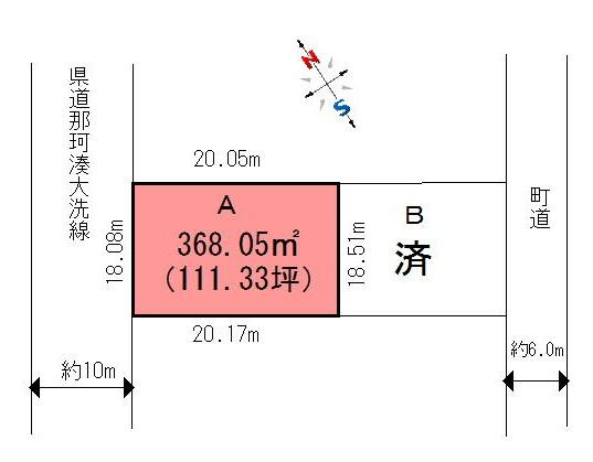 Compartment figure. Land price 8.9 million yen, Land area 368.05 sq m compartment A: sale Lot B: already