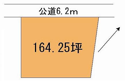 Compartment figure. Land price 13 million yen, Land area 543 sq m
