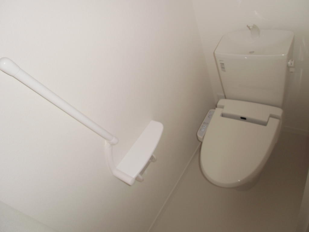 Toilet. Small window ・ handrail ・ Storeroom ・ With Washlet ・  ・ Glad