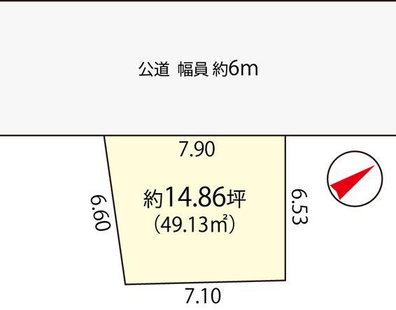 Compartment figure. Land price 2.7 million yen, Land area 49.13 sq m