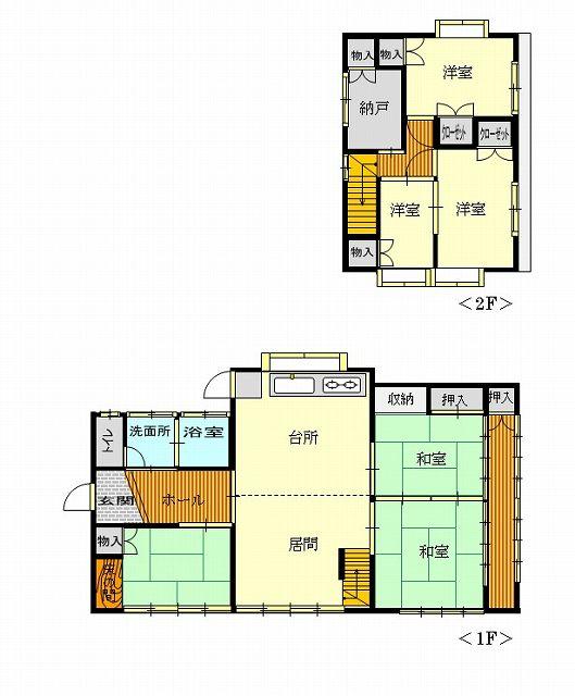 Floor plan. 18.5 million yen, 6LDK + S (storeroom), Land area 409.01 sq m , Building area 141.99 sq m