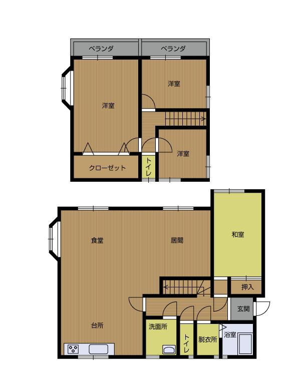 Floor plan. 14.8 million yen, 4LDK, Land area 189.16 sq m , Becomes the floor plan of the building area 111.37 sq m renovation before. 