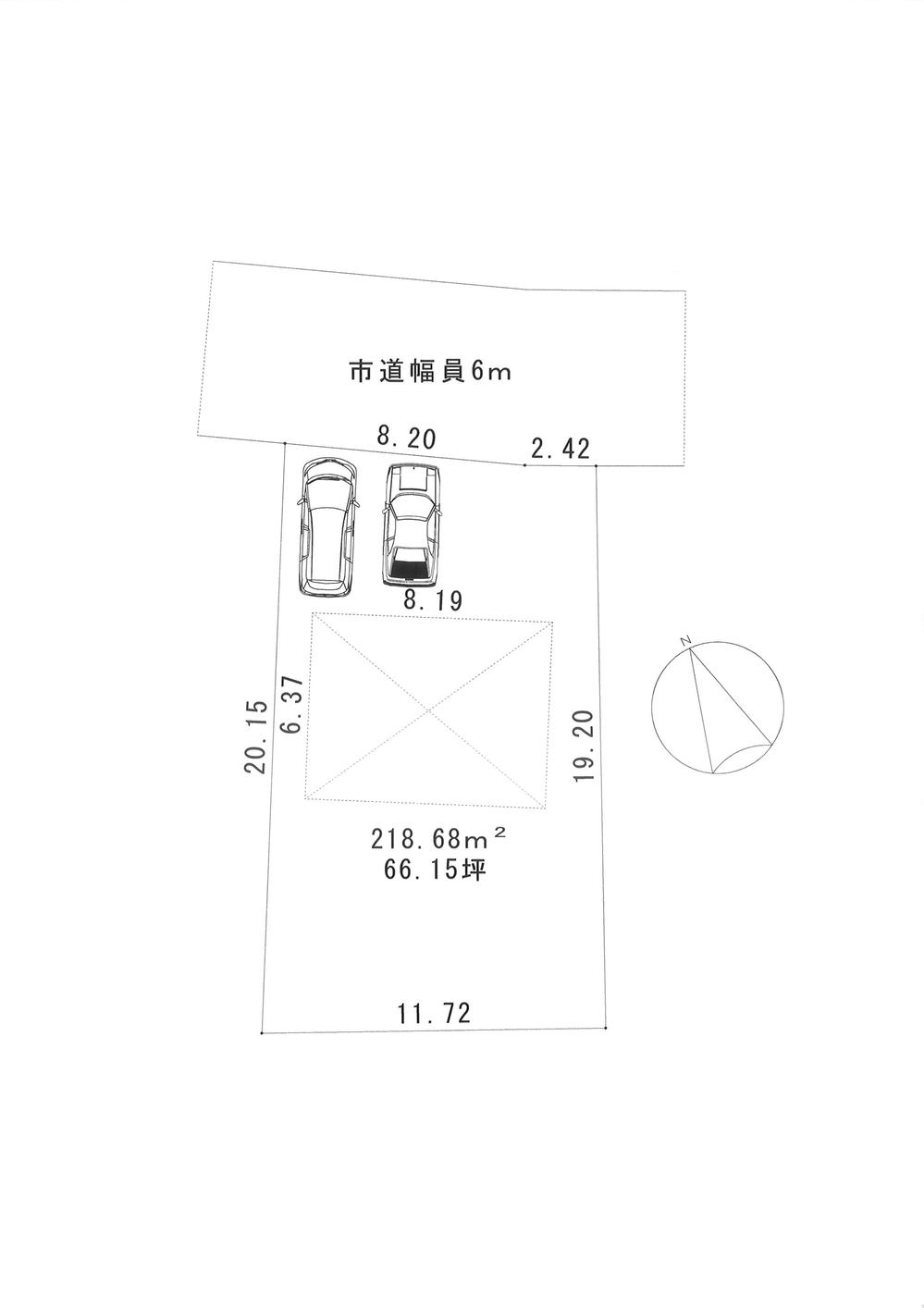 Compartment figure. Land price 13.5 million yen, Land area 218.68 sq m