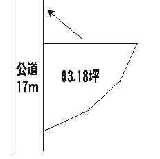 Compartment figure. Land price 11.8 million yen, Land area 208.87 sq m