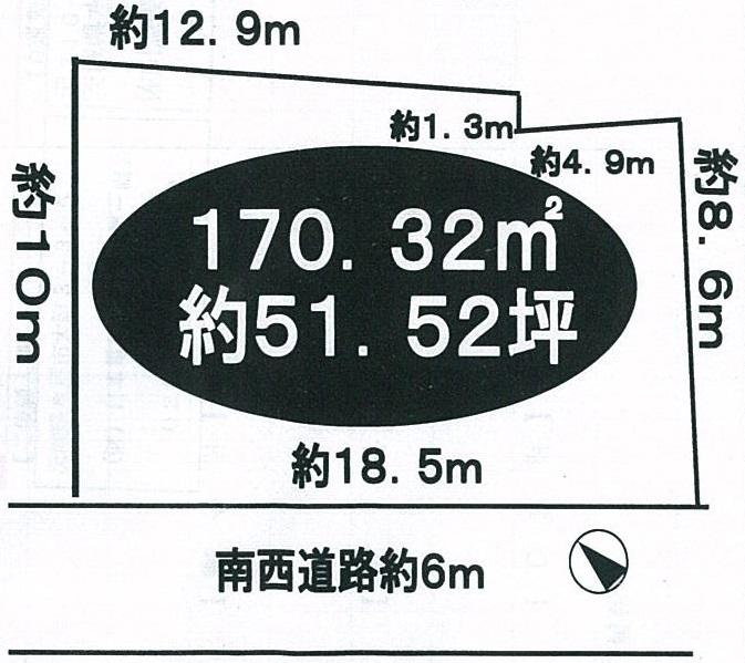 Compartment figure. Land price 10,304,000 yen, Land area 170.32 sq m