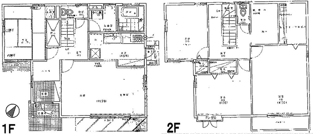 Floor plan. 14.8 million yen, 4LDK + S (storeroom), Land area 236.05 sq m , Building area 119.55 sq m