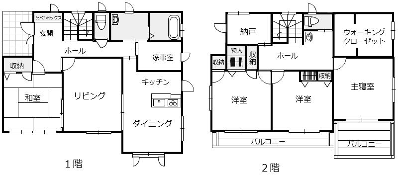 Floor plan. 28.5 million yen, 4LDK + 2S (storeroom), Land area 193.53 sq m , Building area 135.6 sq m