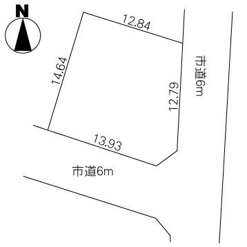 Compartment figure. Land price 8.6 million yen, Land area 212.8 sq m