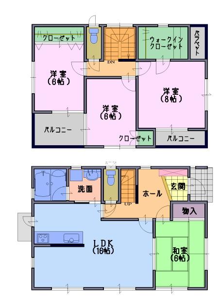Floor plan. 26,800,000 yen, 4LDK + S (storeroom), Land area 200 sq m , Building area 105.16 sq m
