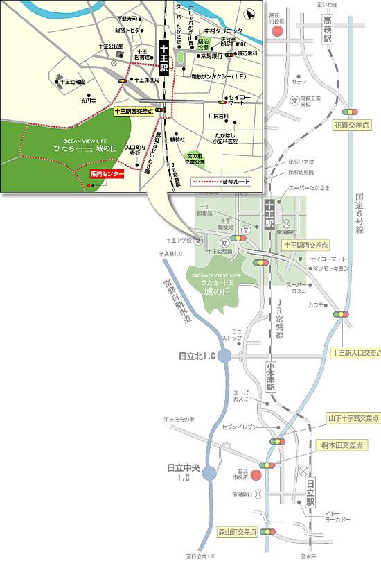 Local guide map. Common stage Juo ・ Castle Hill local guide map