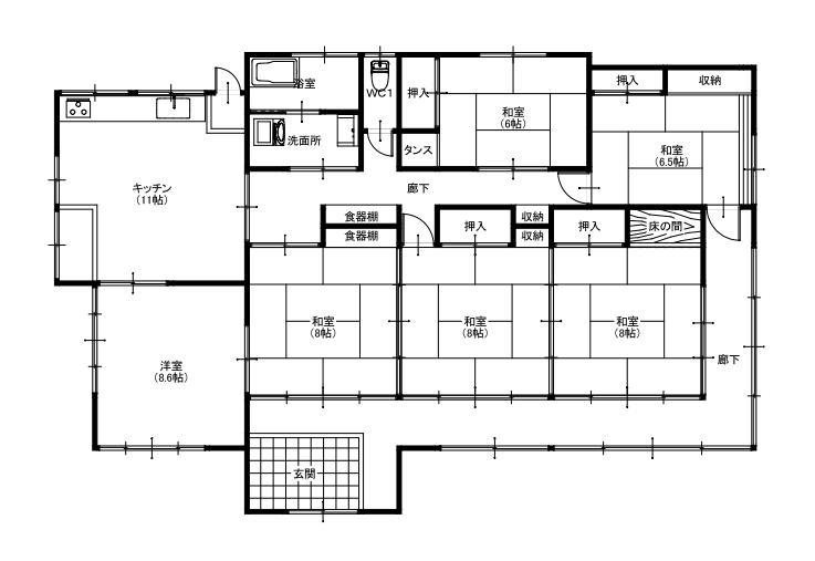 Floor plan. 20 million yen, 6DK, Land area 4,437.46 sq m , Building area 149.35 sq m