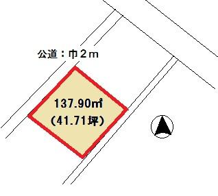 Compartment figure. Land price 4.2 million yen, Land area 137.9 sq m