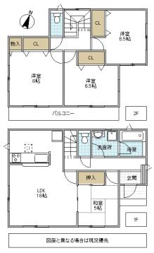 Floor plan. 20.8 million yen, 4LDK, Land area 209.58 sq m , Building area 98.01 sq m
