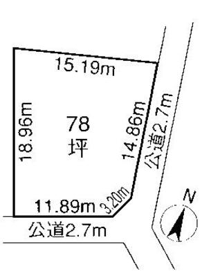 Compartment figure. Land price 7 million yen, Land area 258 sq m