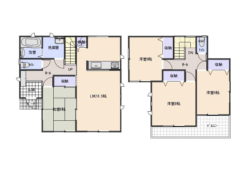 Floor plan. Price 21,800,000 yen, 4LDK, Land area 248.64 sq m , Building area 105.58 sq m
