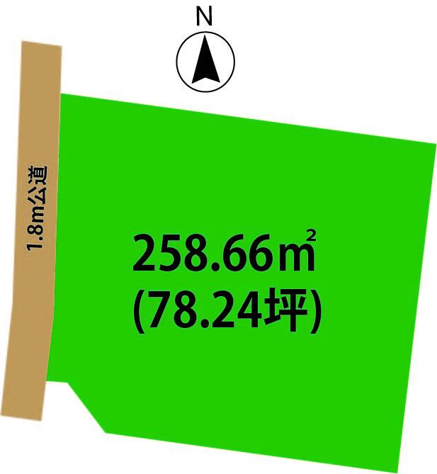 Compartment figure. Land price 5.22 million yen, Land area 258.66 sq m