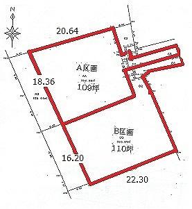 Compartment figure. Land price 4.5 million yen, Land area 362.39 sq m
