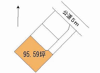 Compartment figure. Land price 9.85 million yen, Land area 316 sq m