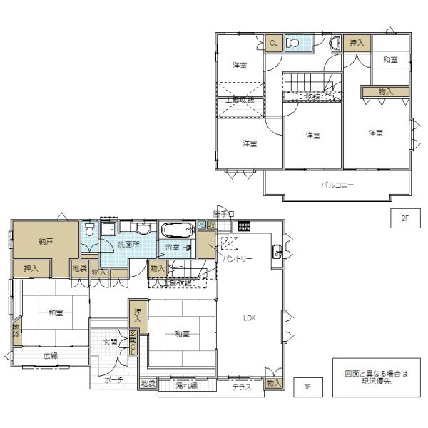 Floor plan. 26,900,000 yen, 6LDK, Land area 630.48 sq m , Building area 179.43 sq m