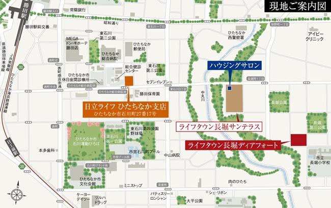 Local guide map. We will wait at Hitachinaka Branch. 