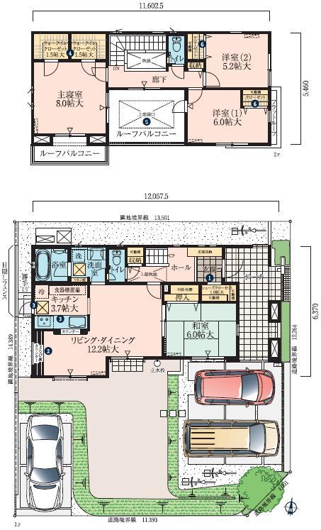 Floor plan. (No.4), Price 35,137,000 yen, 4LDK, Land area 192.07 sq m , Building area 106.82 sq m